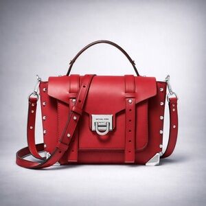 Michael Kors Manhattan Medium Leather Satchel